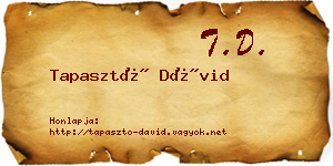 Tapasztó Dávid névjegykártya